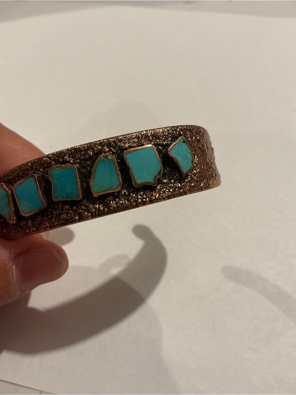 Turquoise Vintage Copper Cuff Bracelet